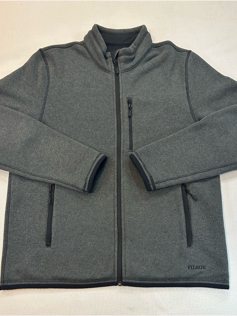 Filson Polartec Gray Full Zip Fleece Jacket Men’s L